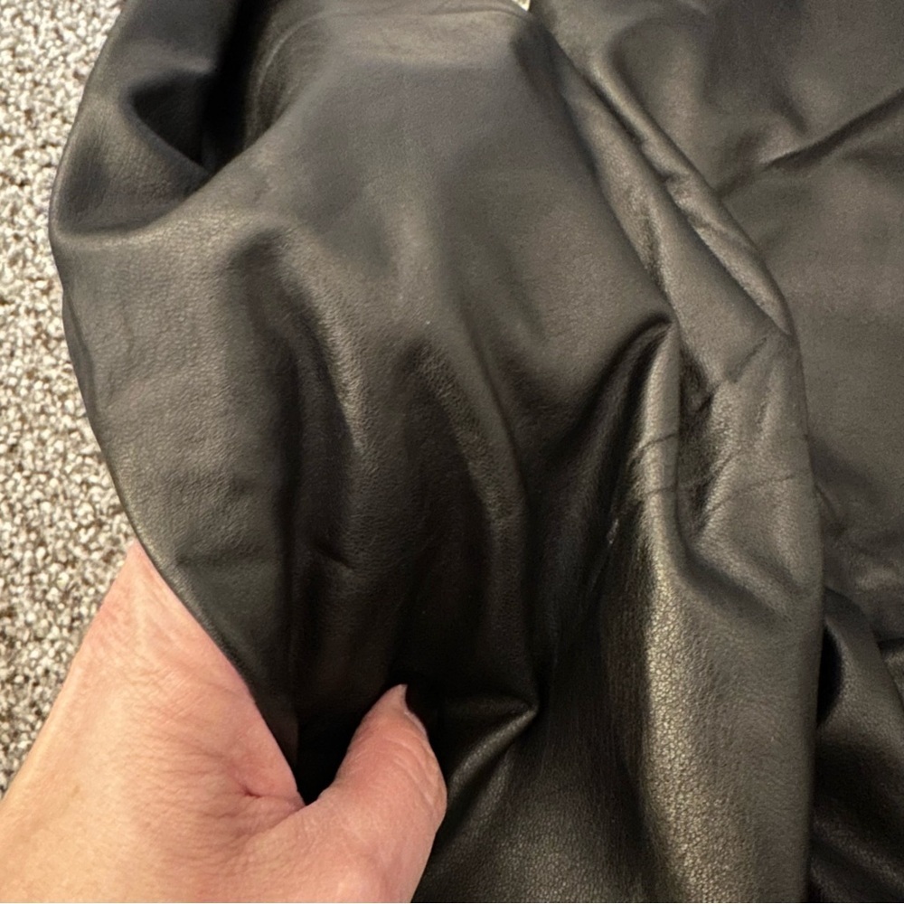 90 Degrees By Reflex L Black Leatherette Super High Rise Leggings R $78 NWT - Picture 8 of 9